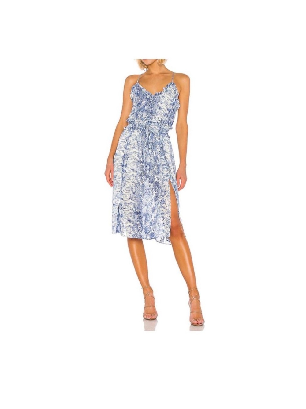 New Elliatt midi Dress Blue Silver the Collection dress size medium